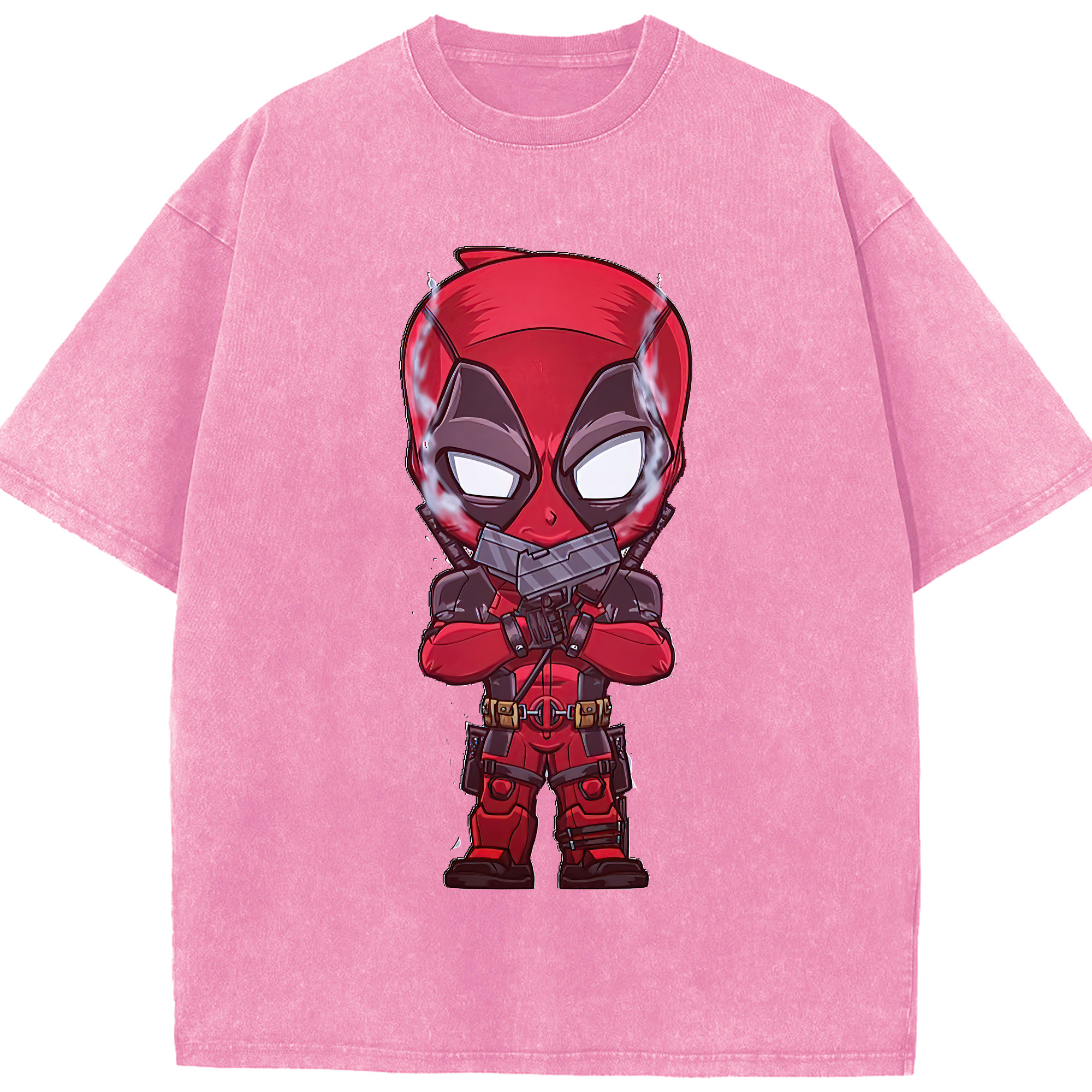 （画像用） Deadpool デッドプール 綿100% ヴィンテージ風 半袖Tシャツ（フロントプリント）